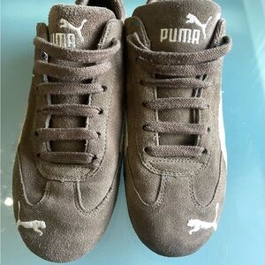 Brown Puma Speed cat brown suede leather sneakers | Vintage Puma Sneakers